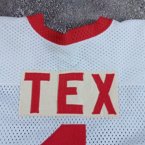 Vintage 90s/80s Calgary Cowboys Hockey Jersey TEX #1 PRO JOY WHA - Picture 4 of 9